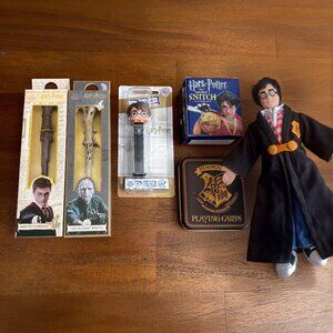 Harry Potter Bundle Lot - Hogwarts Cards, Wand Pens, PEZ, Golden Snitch Kit Etc